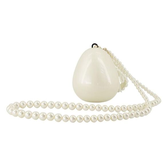 Simone Rocha Egg Clutch Pearl Strap Women white | white Crossbody Bags - Picture 2 of 2